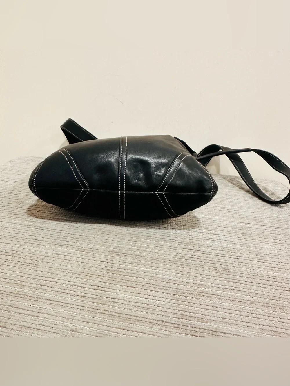 Vintage Coach Soho Hippie Black Leather Hobo Shoulder Bag 9549 Y2K Authentic